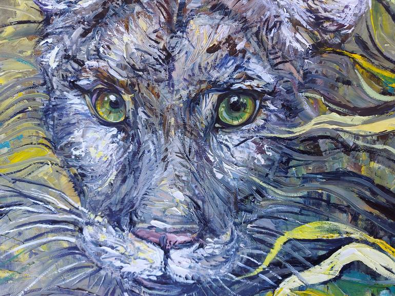 Original Impressionism Animal Painting by Lada Stukan