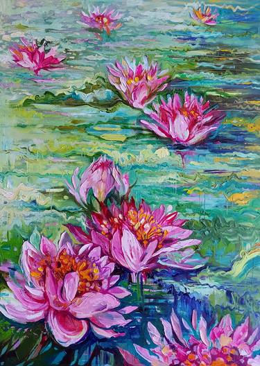 Original Impressionism Floral Paintings by Lada Stukan