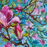 Magnolia Blooming:: 27.5 x 19.7 x 0.1 (50 x 70cm); Oil on Canvas.
Comes stetched and ready to hang.
I painted this work to bring sun light and bright colors to You and give You a good mood in Your room.
For this painting I used a mixed technique combining painting brushes and palette knife to give to the subject its depth in space and its touch of impressionism.
Original artwork signed and dated on the front and on the back of paper.
All of my works come a certificate of autenticity signed by me.