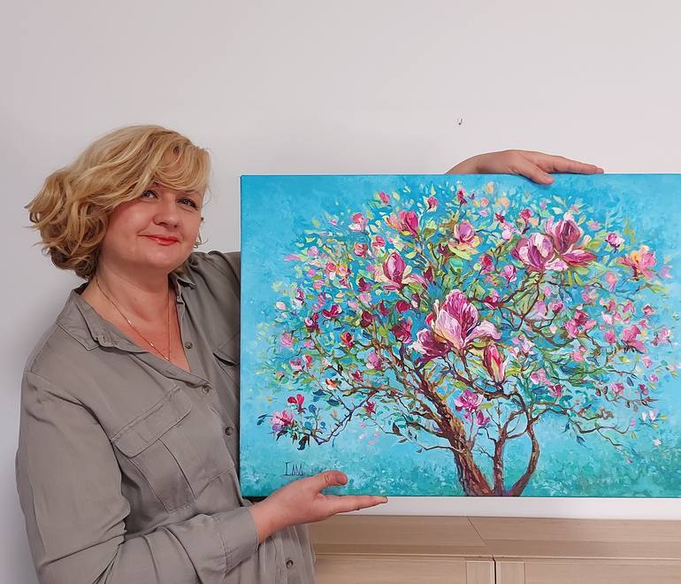 Original Floral Painting by Lada Stukan