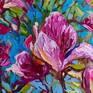 Magnolia Blooming:: 27.5 x 19.7 x 0.1 (50 x 70cm); Oil on Canvas.
Comes stetched and ready to hang.
I painted this work to bring sun light and bright colors to You and give You a good mood in Your room.
For this painting I used a mixed technique combining painting brushes and palette knife to give to the subject its depth in space and its touch of impressionism.
Original artwork signed and dated on the front and on the back of paper.
All of my works come a certificate of autenticity signed by me.