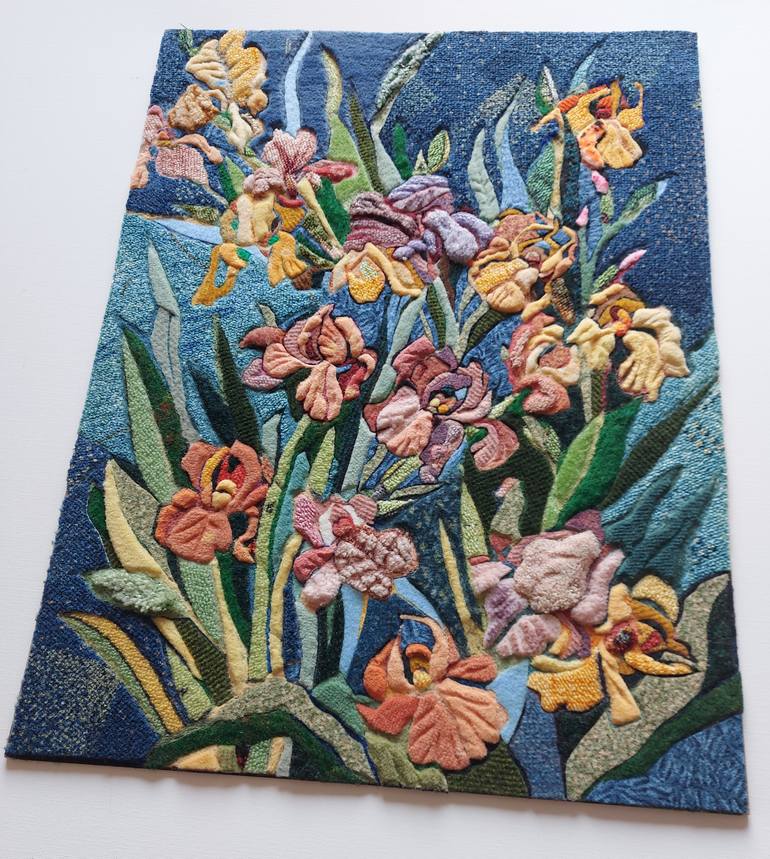 Original Impressionism Floral Collage by Lada Stukan