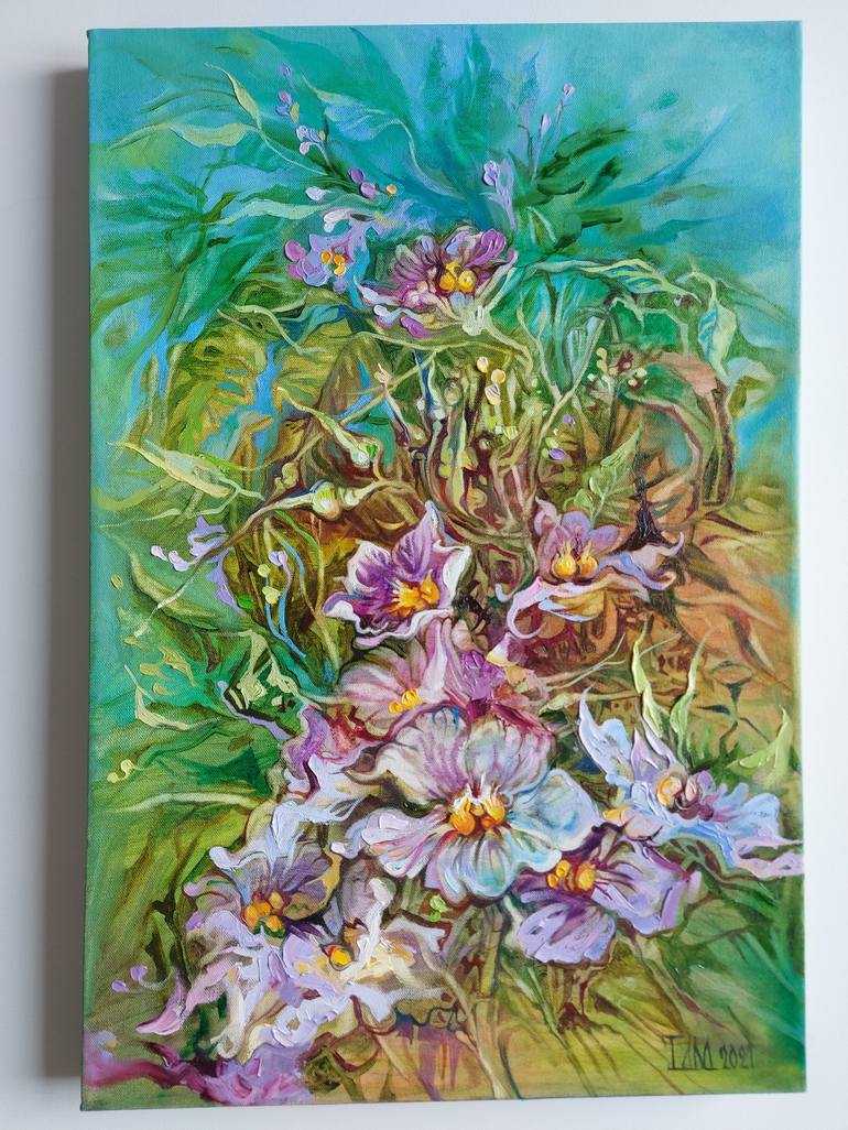 Original Floral Painting by Lada Stukan