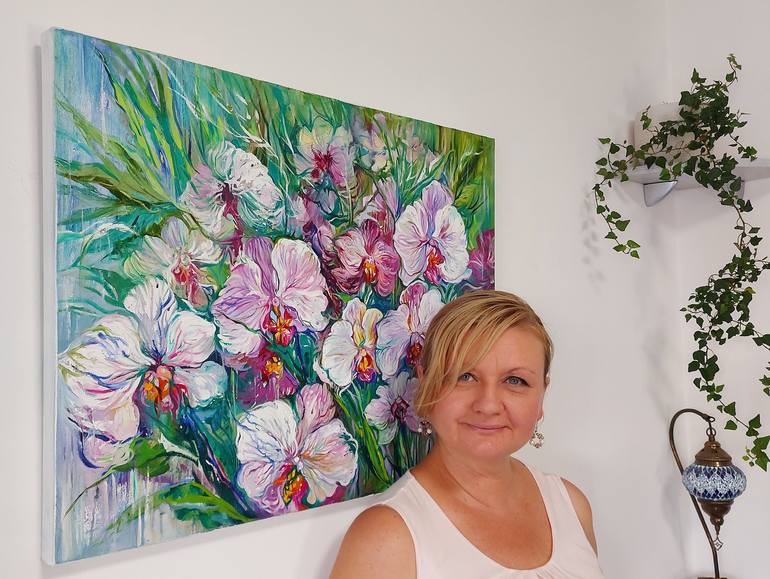 Original Floral Painting by Lada Stukan