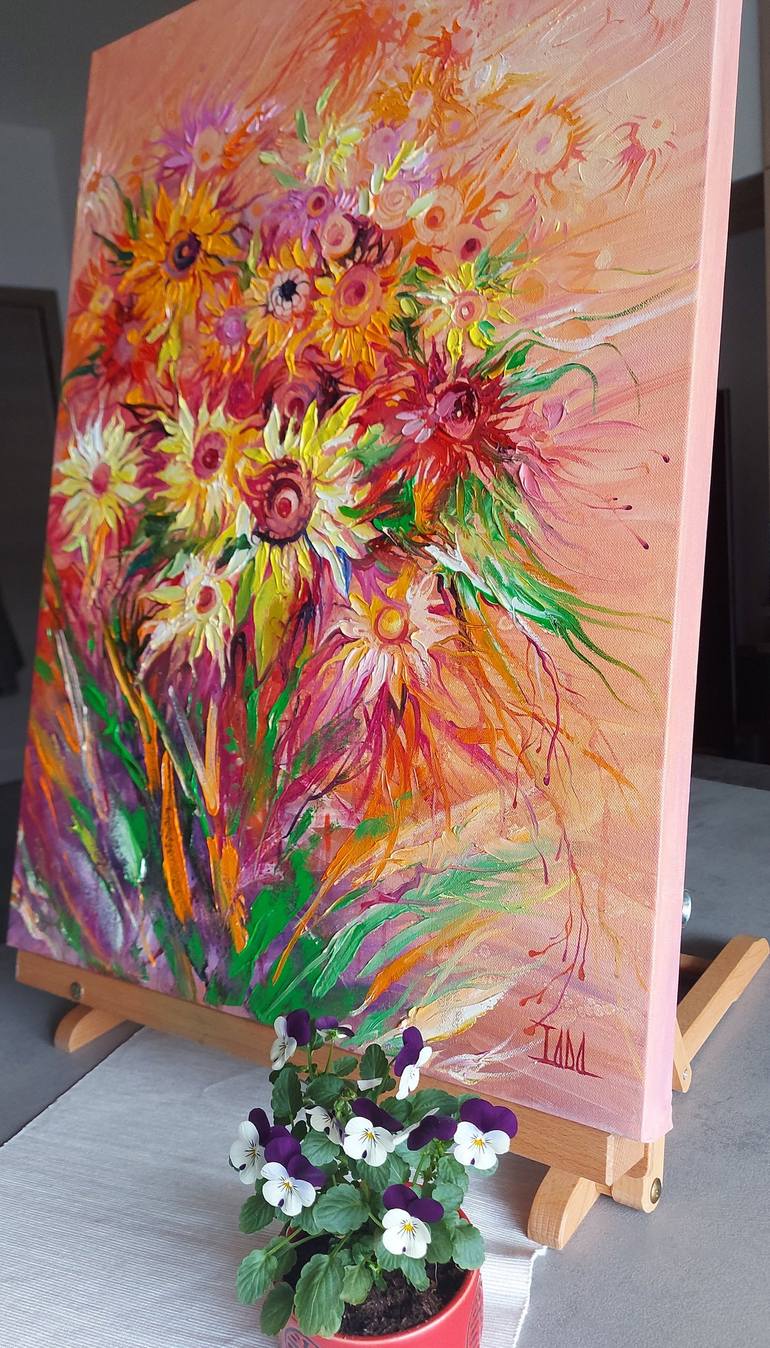 Original Floral Painting by Lada Stukan