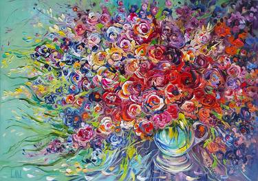 Original Impressionism Abstract Paintings by Lada Stukan