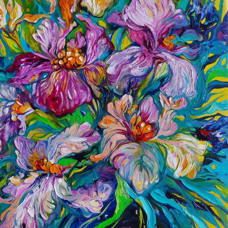 Original Floral Painting by Lada Stukan