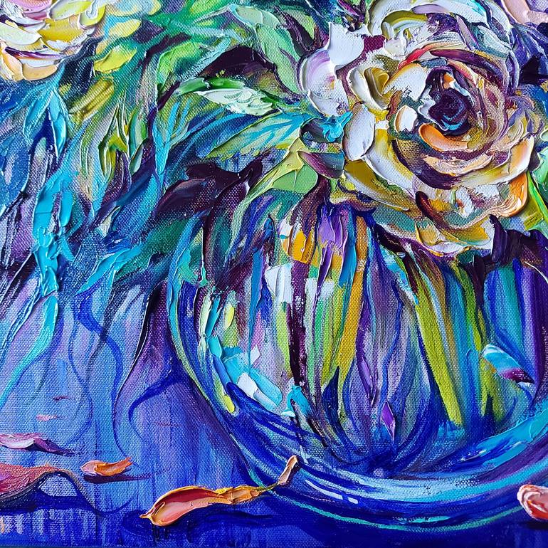 Original Impressionism Floral Painting by Lada Stukan