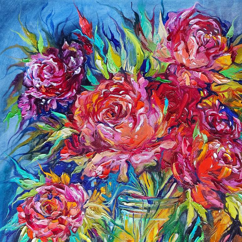 Original Floral Painting by Lada Stukan