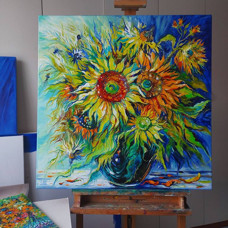 Original Floral Painting by Lada Stukan