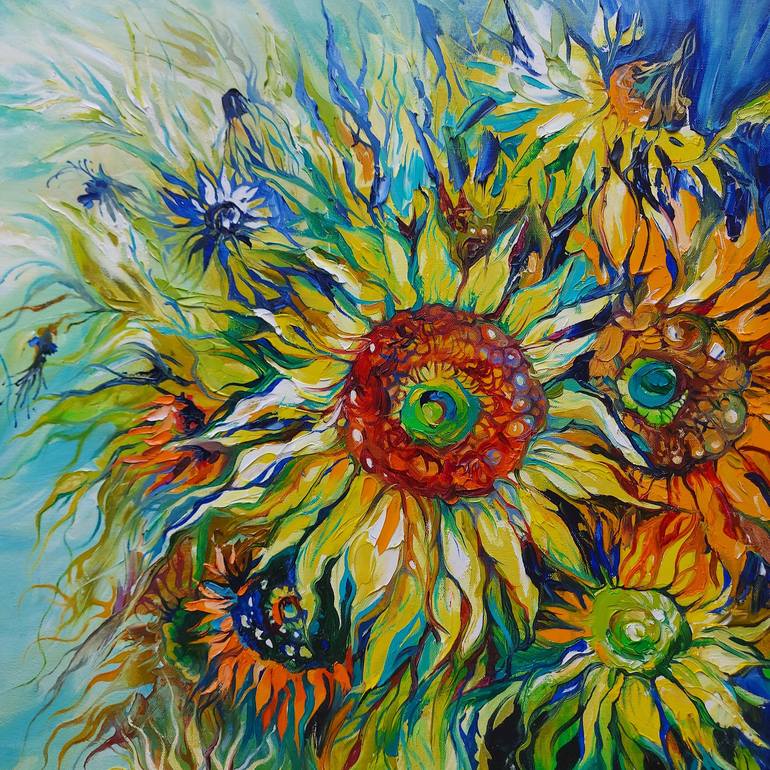 Original Floral Painting by Lada Stukan