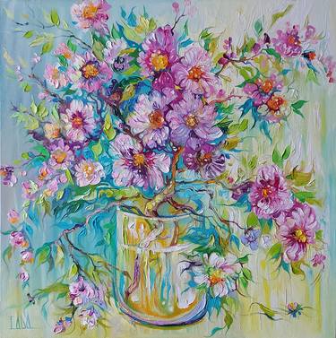 Original Impressionism Floral Paintings by Lada Stukan