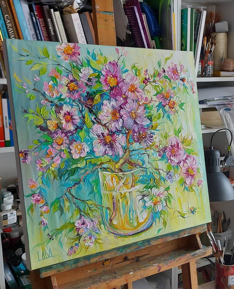 Original Floral Painting by Lada Stukan