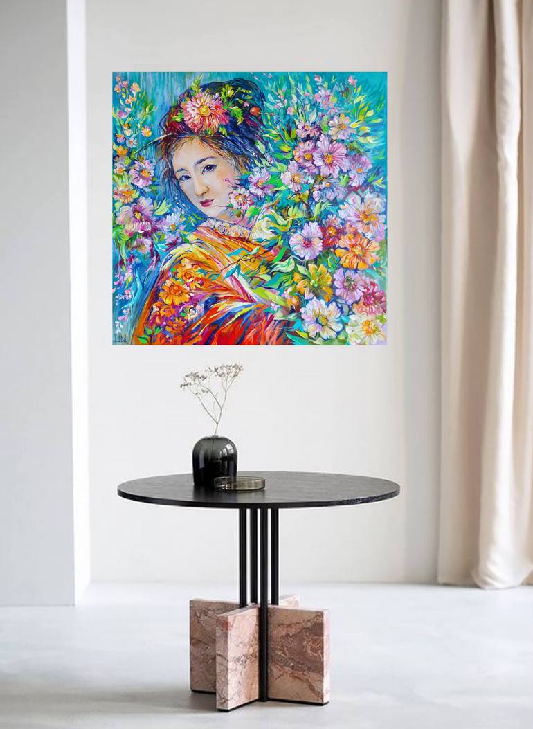 Original Art Deco People Painting by Lada Stukan
