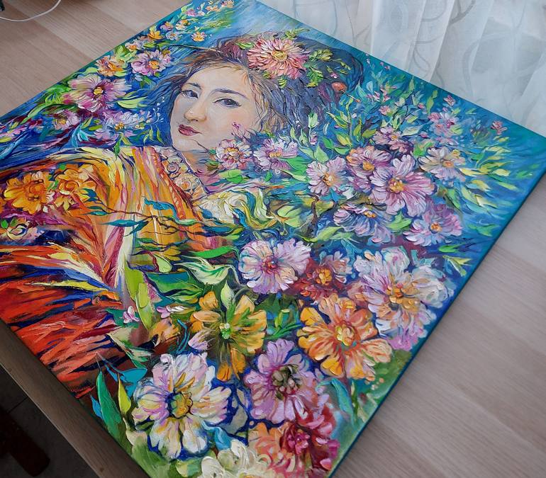 Original Art Deco People Painting by Lada Stukan