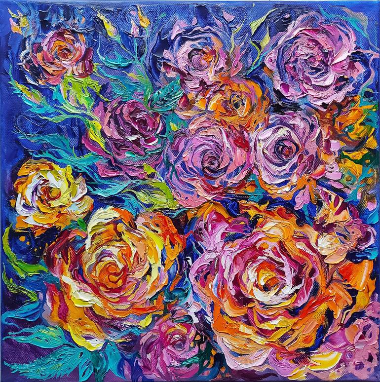 Original Impressionism Floral Paintings by Lada Stukan