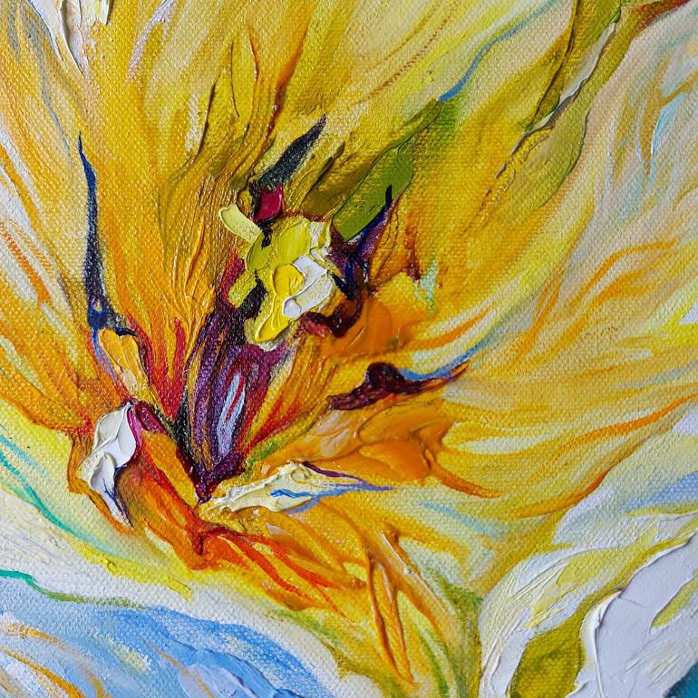 Original Impressionism Floral Painting by Lada Stukan