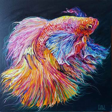 Betta Fish Oil on Canvas thumb