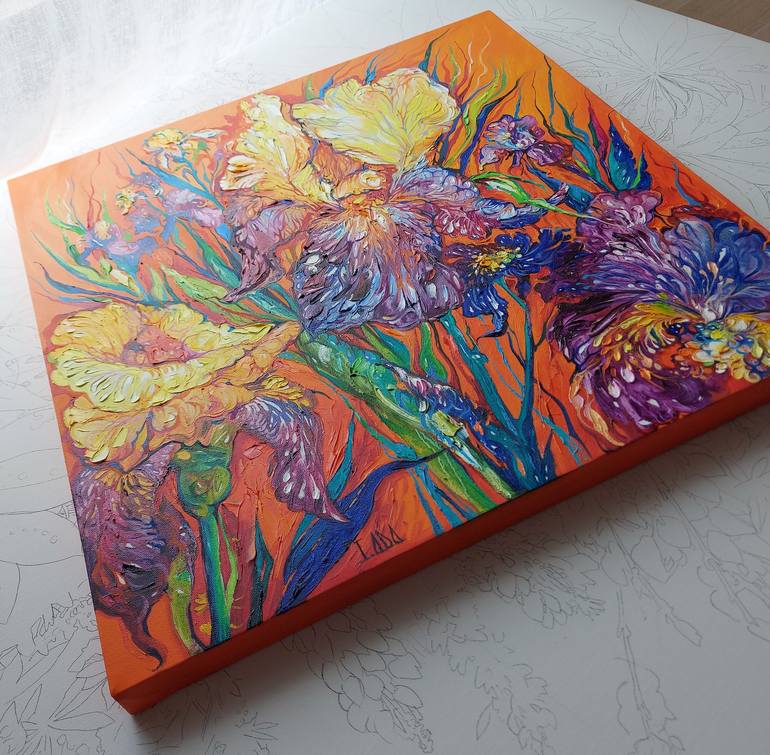 Original Floral Painting by Lada Stukan