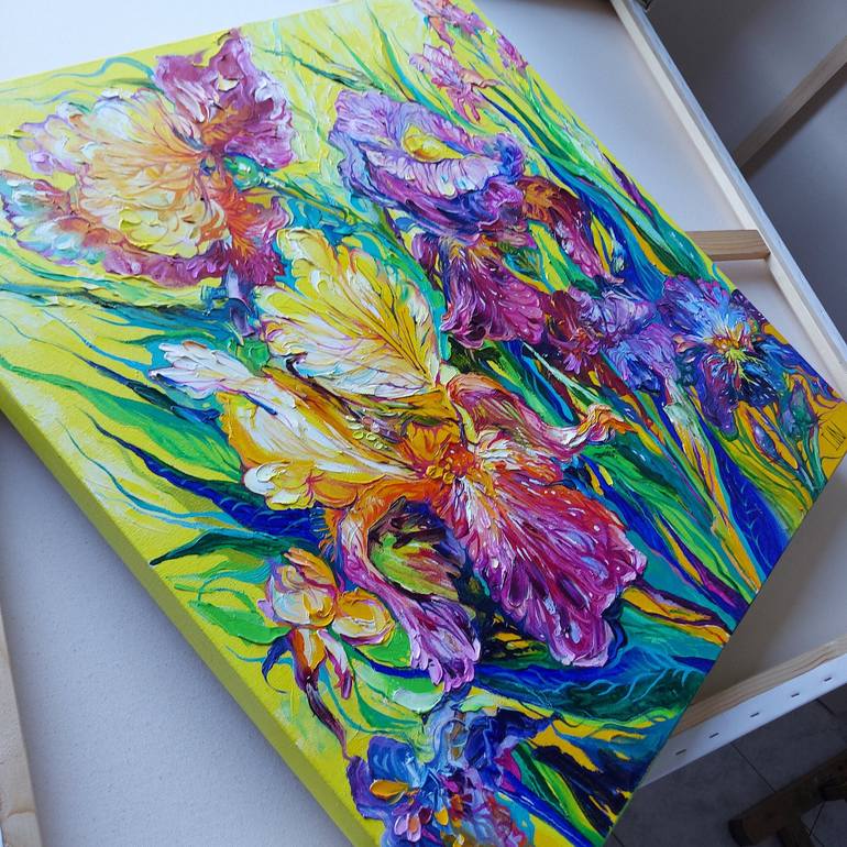 Original Abstract Floral Painting by Lada Stukan