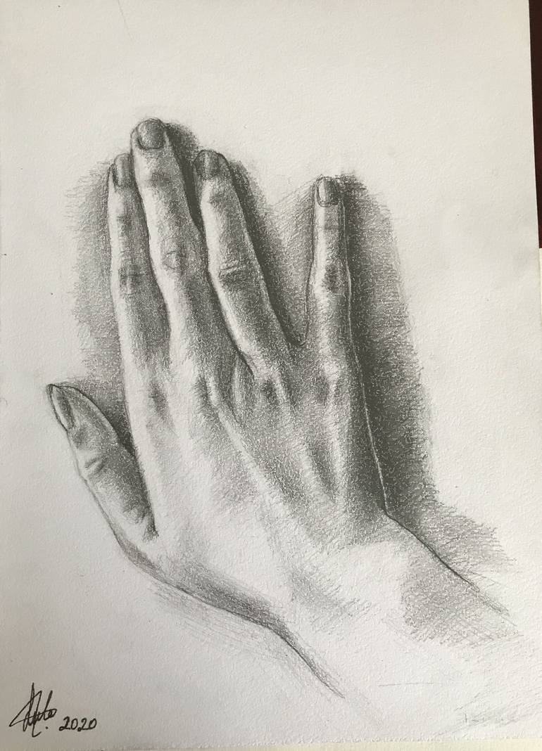 Realistic sketch of an empty wooden box. Pencil hand drawing