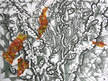 Original Expressionism Abstract Drawing by Yukio Kevin Iraha