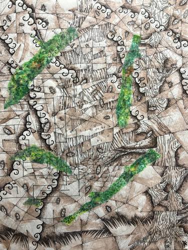 Original Conceptual Abstract Drawing by Yukio Kevin Iraha