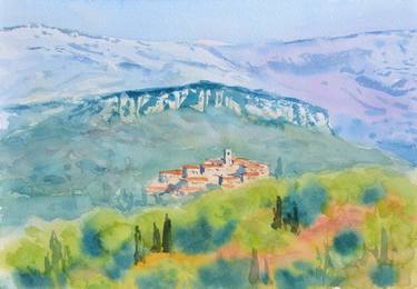 View of Chateauneuf de Grasse, Provence thumb