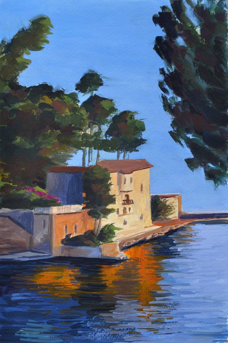Print of Impressionism Seascape Paintings by Alain Crousse Acwatercolors