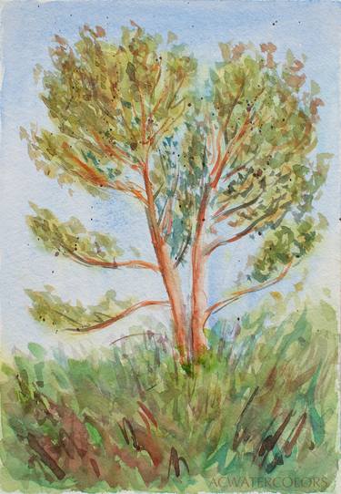 Print of Impressionism Nature Paintings by Alain CROUSSE ACWATERCOLORS