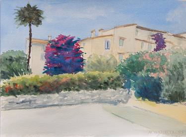 Print of Rural life Paintings by Alain CROUSSE ACWATERCOLORS