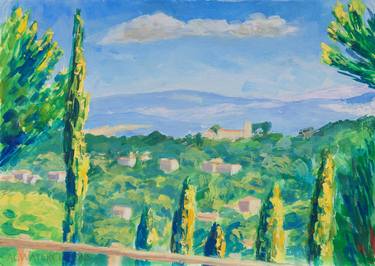 Original Expressionism Landscape Paintings by Alain CROUSSE ACWATERCOLORS
