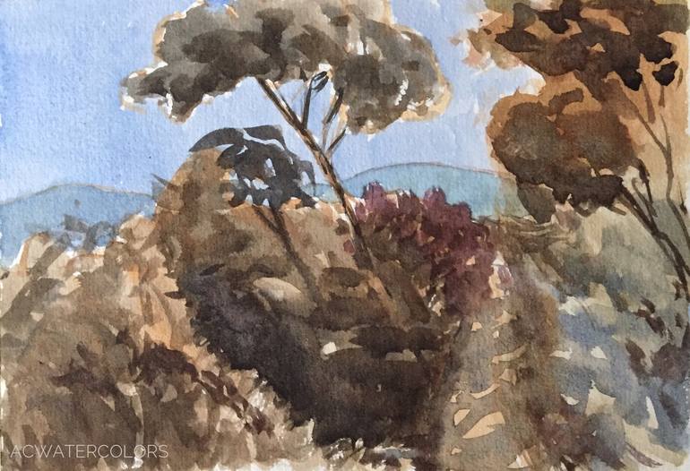 Print of Figurative Landscape Paintings by Alain Crousse Acwatercolors