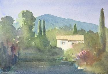 Original Impressionism Landscape Paintings by Alain CROUSSE ACWATERCOLORS