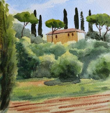 Original Fine Art Landscape Paintings by Alain CROUSSE ACWATERCOLORS