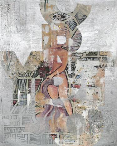 Original Abstract Typography Paintings by Rekaa  Pusztay