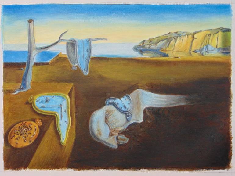 The Persistence of Memory after Salvador Dalí painted by Nelli