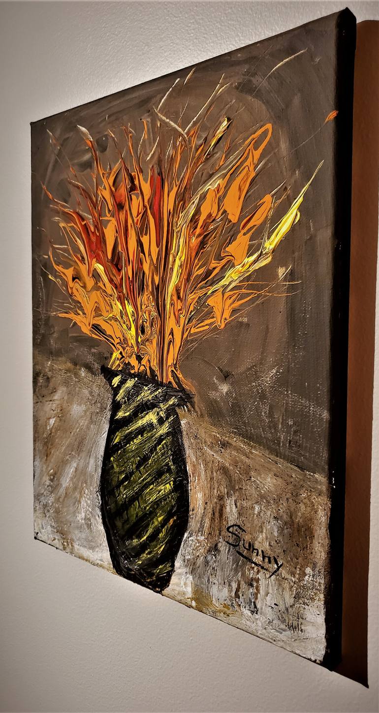 Original Expressionism Abstract Painting by Manwinder Multani