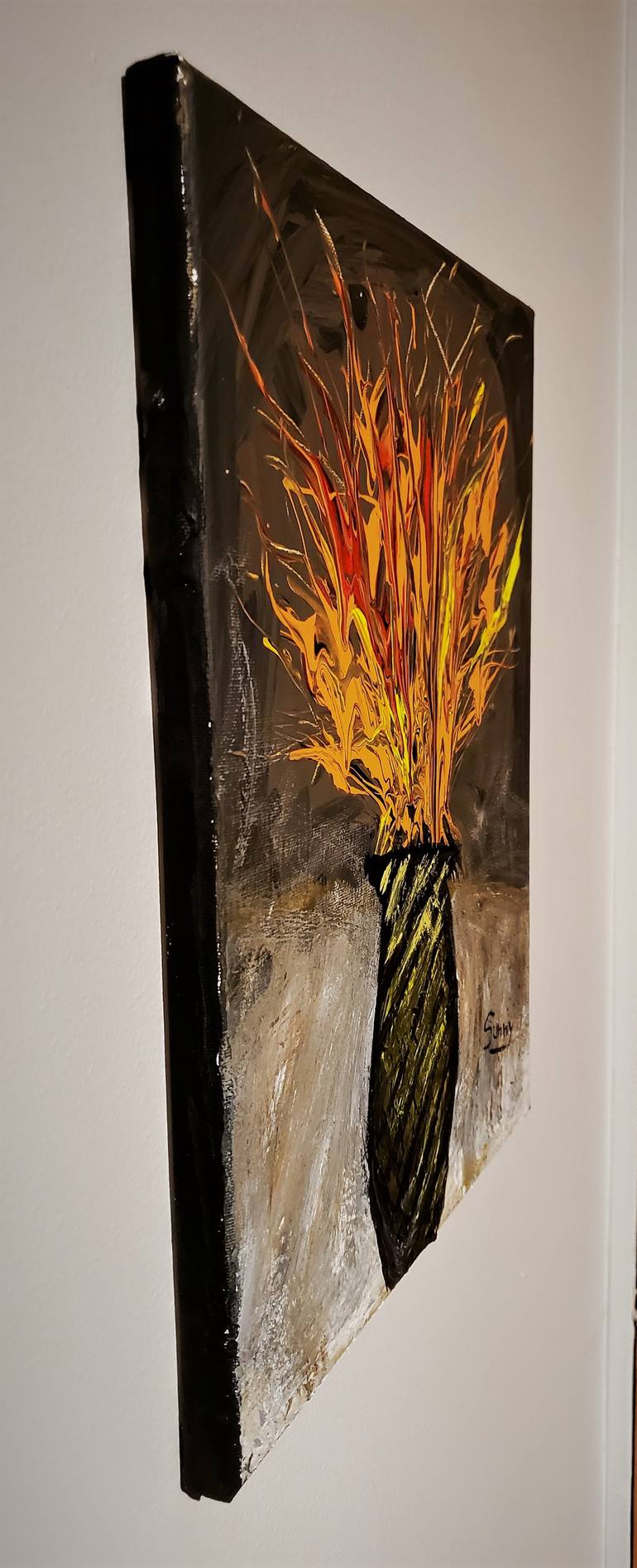 Original Expressionism Abstract Painting by Manwinder Multani