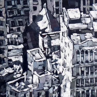 Original Expressionism Architecture Paintings by Elizabeth Elkin