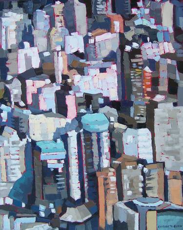 Original Abstract Expressionism Architecture Paintings by Elizabeth Elkin