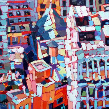 Print of Expressionism Architecture Paintings by Elizabeth Elkin