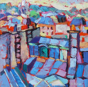 Original Architecture Paintings by Elizabeth Elkin