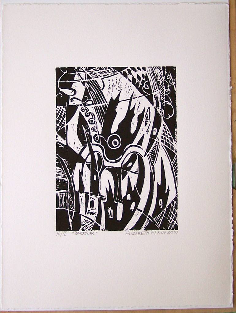 Original Art Deco Fantasy Printmaking by Elizabeth Elkin