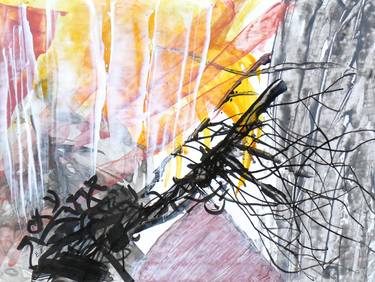 Original Abstract Expressionism Abstract Drawings by Elizabeth Elkin