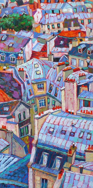 Original Architecture Paintings by Elizabeth Elkin