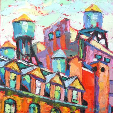 Original Architecture Paintings by Elizabeth Elkin