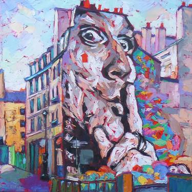 Original Expressionism Cities Paintings by Elizabeth Elkin