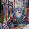 Gondola Ride is from my European Cityscape series of work.

The painting is done on the gallery stretched canvas, the edges is finished in black color.

Painting is ready to hang.