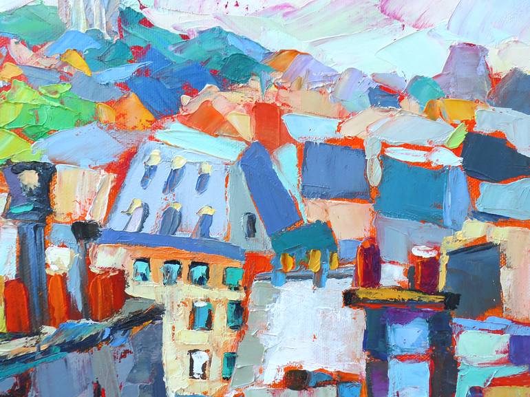 Original Fine Art Architecture Painting by Elizabeth Elkin